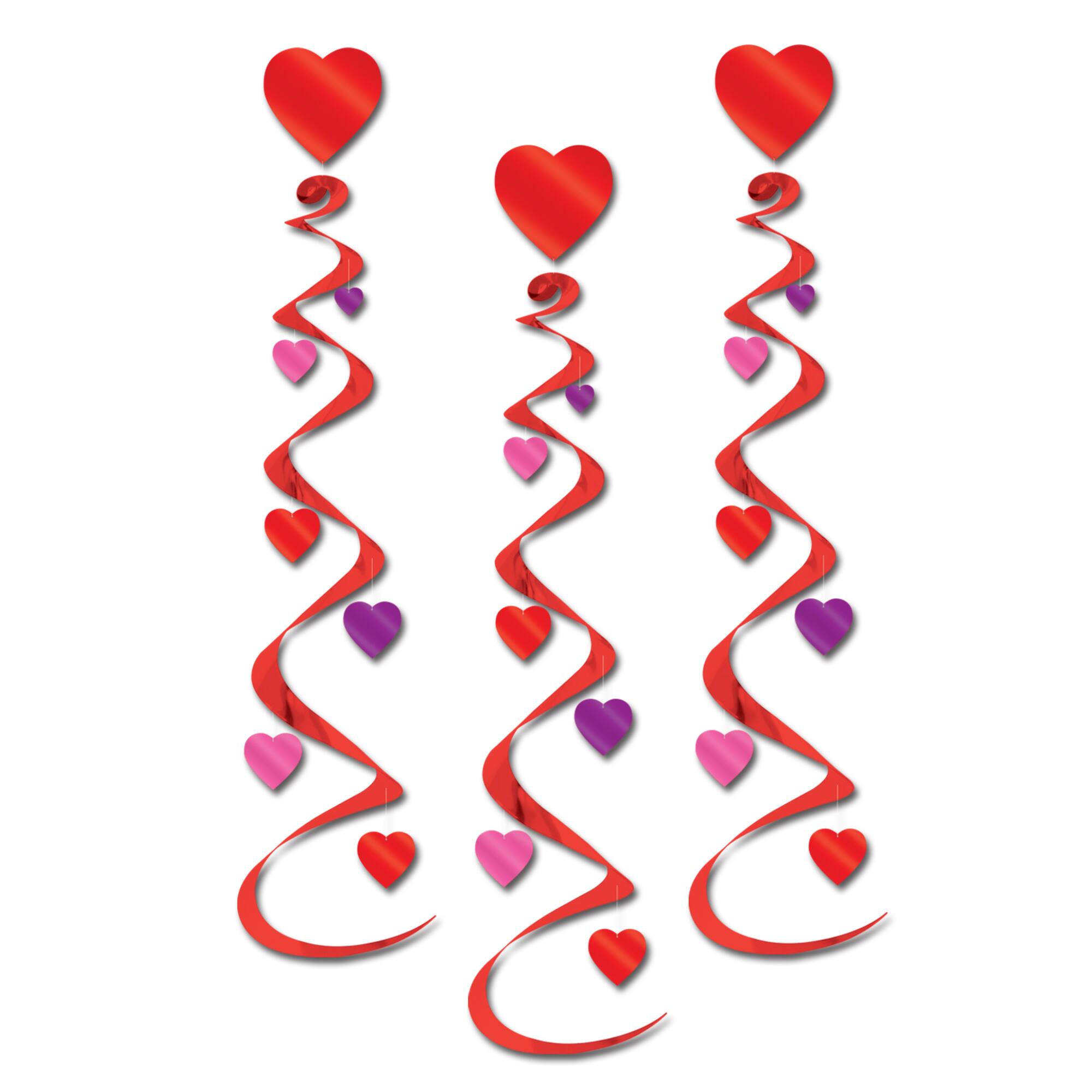 Beistle 30" Heart Whirls, 6ct.